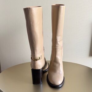 Salvatore Ferragamo Beige Heeled Boots